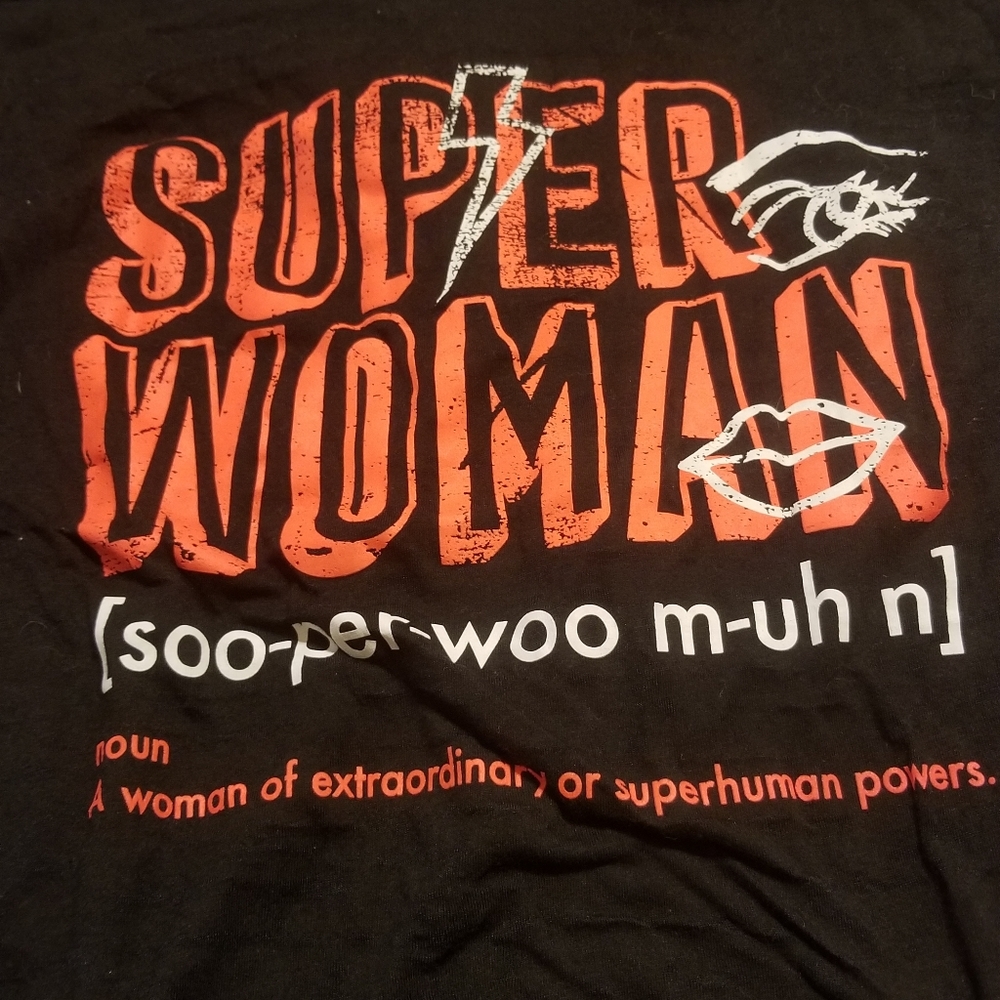 Black white and red sleeveless top